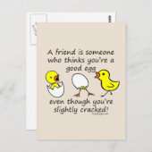 Licht afgekraakt Best Friend Quote Briefkaart (Voorkant / Achterkant)