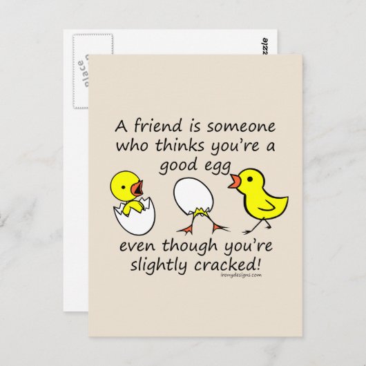 Licht afgekraakt Best Friend Quote Briefkaart (Voorkant / Achterkant)