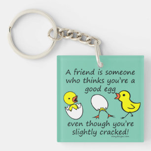 Licht afgekraakt Best Friend Quote Sleutelhanger