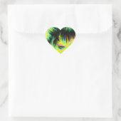 Licht als een veerontwerp hart sticker (Tas)