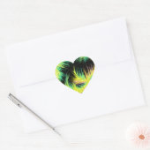 Licht als een veerontwerp hart sticker (Envelop)