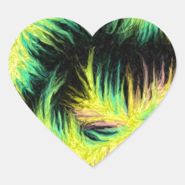 Licht als een veerontwerp hart sticker