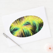 Licht als een veerontwerp ovale sticker (Envelop)
