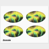 Licht als een veerontwerp ovale sticker (Vel)