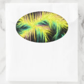 Licht als een veerontwerp ovale sticker (Tas)