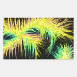 Licht als een veerontwerp rechthoekige sticker