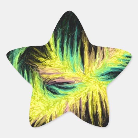 Licht als een veerontwerp ster sticker (Voorkant)