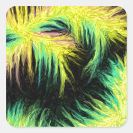 Licht als een veerontwerp vierkante sticker