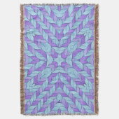 Licht Amethyst en Bleek Aqua Patroon Deken (Voorkant Verticaal)