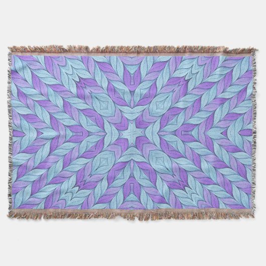 Licht Amethyst en Bleek Aqua Patroon Deken (Voorkant)