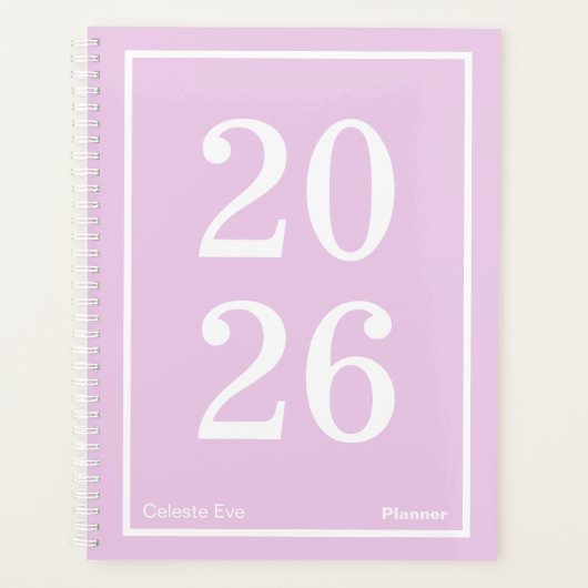 Licht Amethyst Paars Groot Jaar Groot Planner (Voorkant)