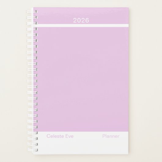 Licht Amethyst Paars Modern Klein Planner (Voorkant)