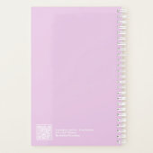 Licht Amethyst Paars Modern Klein Planner (Achterkant)