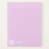 Licht Amethyst Paarse Blok Citaat Groot Planner (Achterkant)