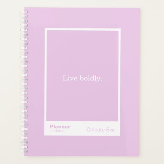 Licht Amethyst Paarse Blok Citaat Groot Planner (Voorkant)