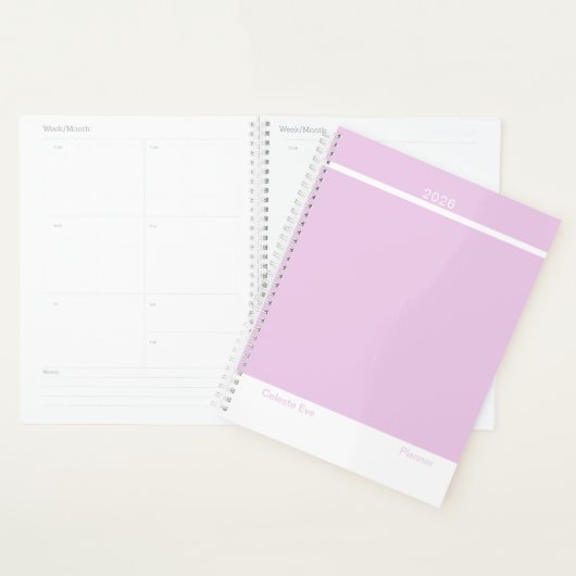 Licht Amethyst Paarse Moderne Lay-out Groot Planner (Display)