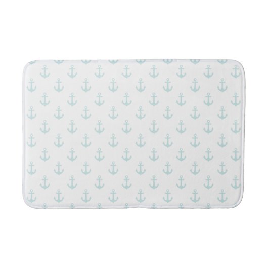 Licht Aqua Ankers Patroon Badmat (Voorkant)
