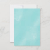 Licht Aqua Blauw Bloemen Tent Bruiloft Plaats Kaar Kaart (Achterkant)