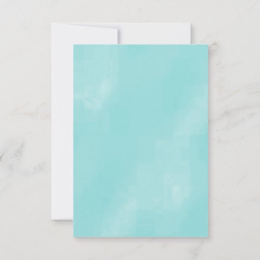 Licht Aqua Blauw Bloemen Tent Bruiloft Plaats Kaar Kaart (Achterkant)