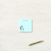 Licht Aqua Blauw Huisvrouw Funny Reminder Post-it® Notes (Op bureau)