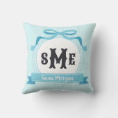 Licht Aqua Blauw Omgekeerde Griekse Sleutel Boog M Kussen (Achterkant)