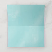 Licht Aqua Blauwe Hibiscus Bloem Tafel Plaatskaartje (Binnenkant ongevouwen)