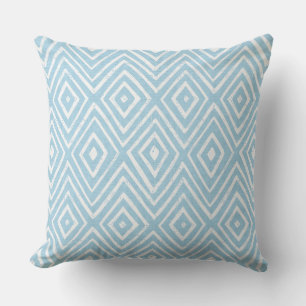 Licht Aqua Blue Diamond Chevron Geometrisch Kussen