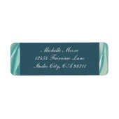 Licht Aqua Elegant Return Address Label (Voorkant)