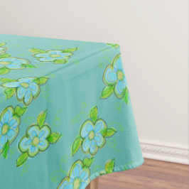 Licht Aqua en blauw Tafelkleed