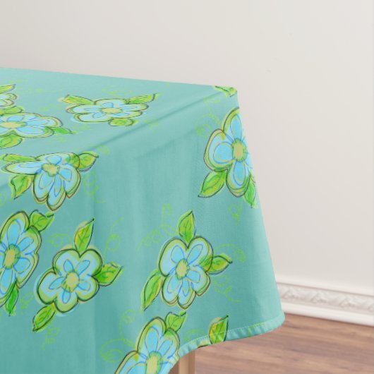 Licht Aqua en blauw Tafelkleed (Voorbeeld)