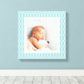 Licht aqua | Foto van de nieuwste vorm Canvas Afdruk (Insitu (Houten vloer))