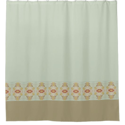 Licht Aqua Teal En Goud Douchegordijn (Voorkant)