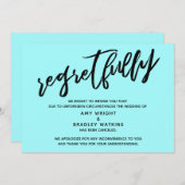 Licht Aqua Trouwannuleringskaart Kaart (Voorkant / Achterkant)