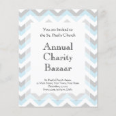 Licht Aqua Turquoise Chevron Chic ZigZag Patroon Flyer (Achterkant)