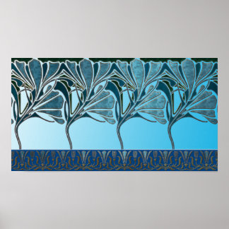 LICHT, ART NOUVEAU FLORAL: GRECIAN ZEE POSTER