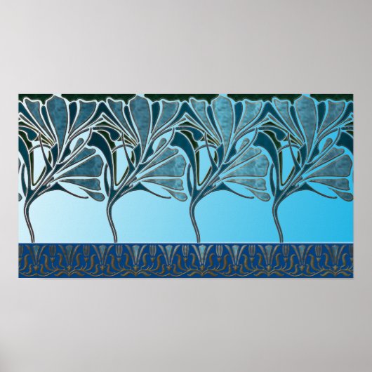 LICHT, ART NOUVEAU FLORAL: GRECIAN ZEE POSTER (Voorkant)