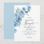 Licht Baby Blauw Botanisch Vrijgezellenfeest Kaart (Voorkant / Achterkant)