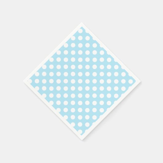 Licht Baby Blauw & Wit Polka Dots Verjaardagsfeest Servet (Hoek)