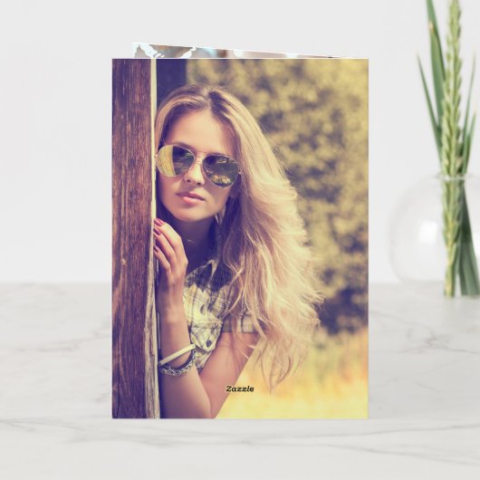 Licht baby blauw zilver glitter foto Sweet 16 Bedankkaart (Achterkant)