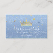 Licht Baby Blue en Gold Roos Waterverf Escort Plaatskaartje (Achterkant)