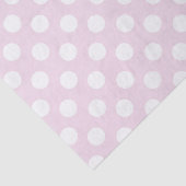 Licht Baby Roze & Witte Stippen Verjaardagsfeestje Tissuepapier (Detail)