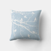 Licht Babyblauw Bucolisch landschap Kussen (Achterkant)