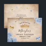 Licht Babyblauw en Gouden Roos Elegant Save The Date<br><div class="desc">Als je op zoek bent naar elegante ideeën om de datum vast te leggen voor een babyblauwe en gouden feestthema, dan kunnen deze unieke DIY sjabloon save-the-date uitnodigingen gemakkelijk worden aangepast aan je grote dag. Het bloemrijke botanische kunstwerk van Raphaela Wilson toont lichtblauwe rozen met een accent in namaak metaalgoud,...</div>