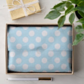 Licht babyblauw en witte stippen tissuepapier (Geschenk)