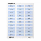 Licht Babyblauw Etiket (Full Sheet)