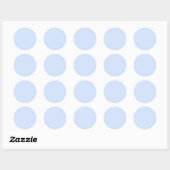 Licht Babyblauw Ronde Sticker (Vel)