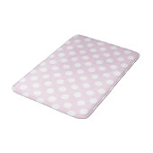 Licht babyroze en witte stippen badmat (Gekanteld)