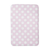 Licht babyroze en witte stippen badmat (Voorkant Verticaal)