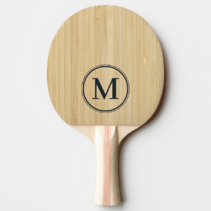 Licht Bamboe Monogram Tafeltennisbatje