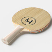 Licht Bamboe Monogram Tafeltennisbatje (Voorkant Gekanteld)